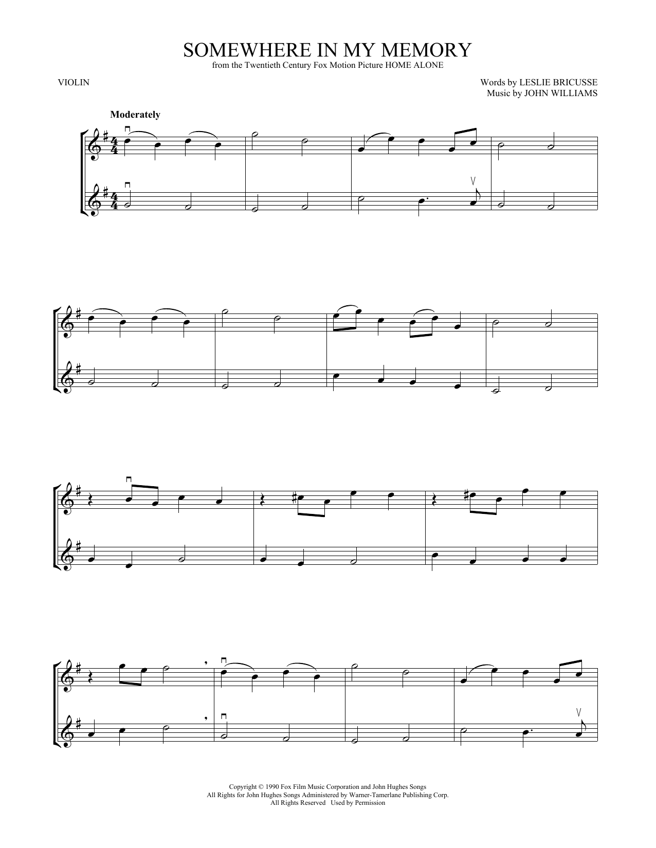 Product gallery: Page 1 of 1 Somewhere In My Memory, John Williams