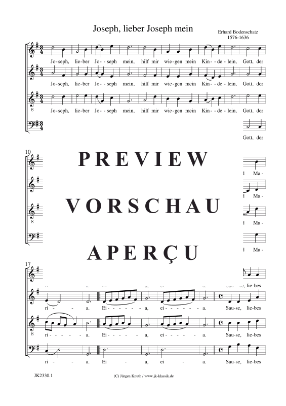 Produktgalerie: Seite 2 von 3 Joseph, lieber Joseph mein, , Gemischter Chor