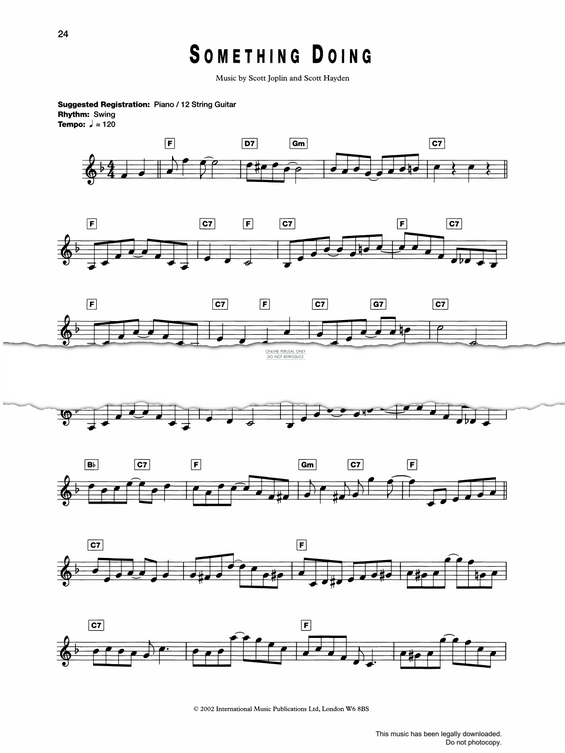 Produktgalerie: Seite 1 von 1 Something Doing, Scott Joplin, Gitarre, Keyboard