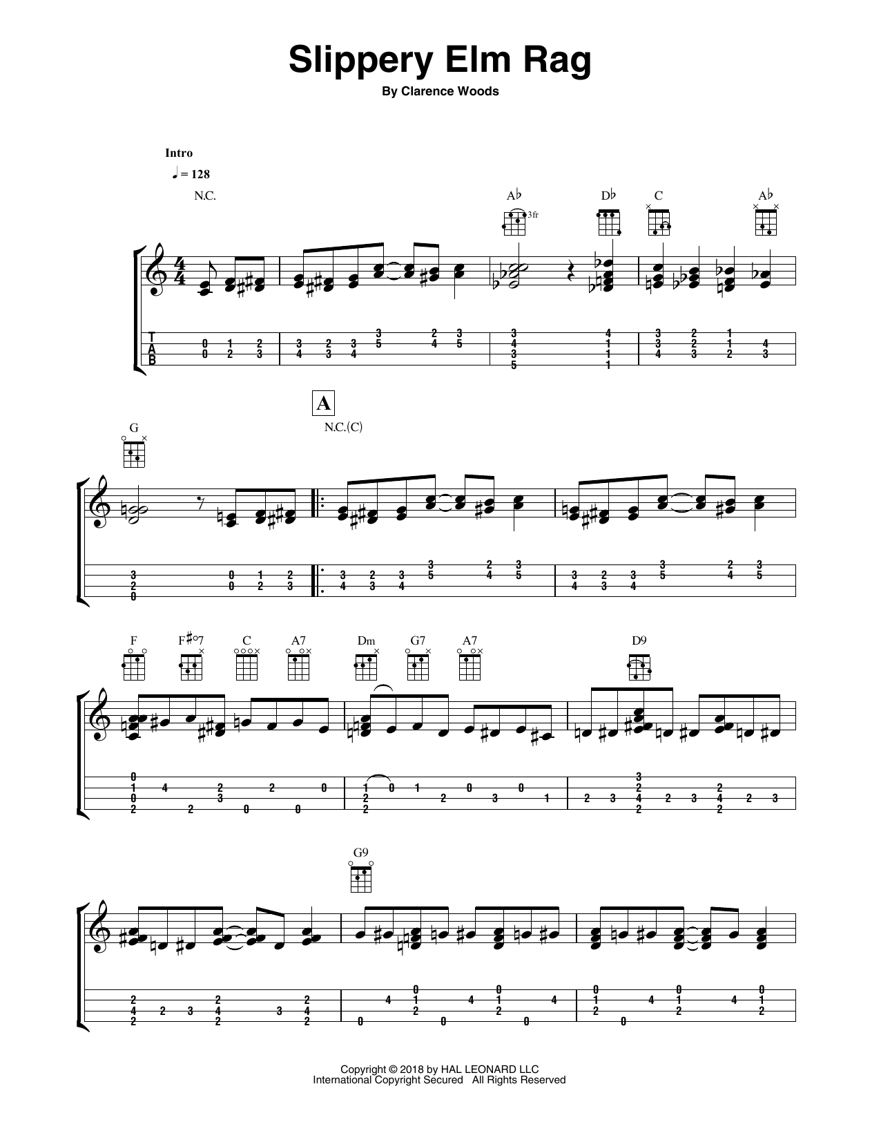 Product gallery: Page 1 of 1 Slippery Elm Rag (arr. Fred Sokolow), Clarence Woods