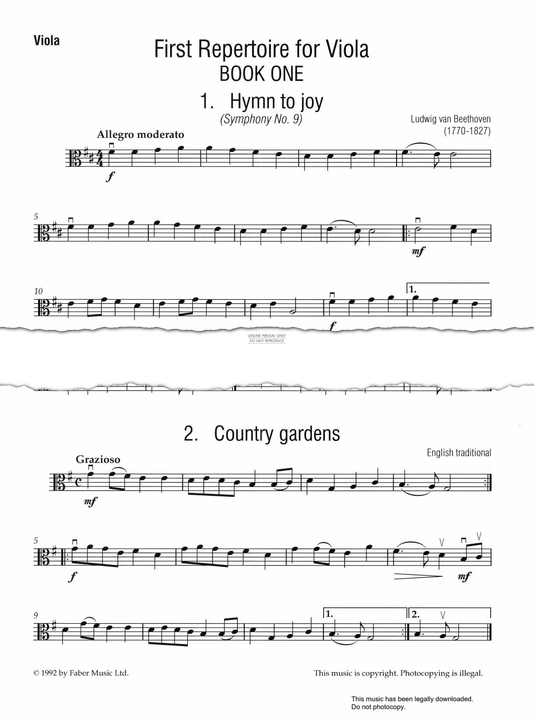 Produktgalerie: Seite 1 von 1 Country Gardens, English Traditional, Klavier, Viola