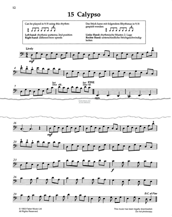 Produktgalerie: Seite 1 von 1 Calypso, Pat Legg, Violoncello