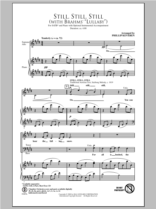 Product gallery: Page 1 of 1 Still, Still, Still (with Brahm's Lullaby), Phillip Keveren