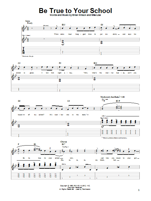 Product gallery: Page 1 of 1 Be True To Your School, The Beach Boys