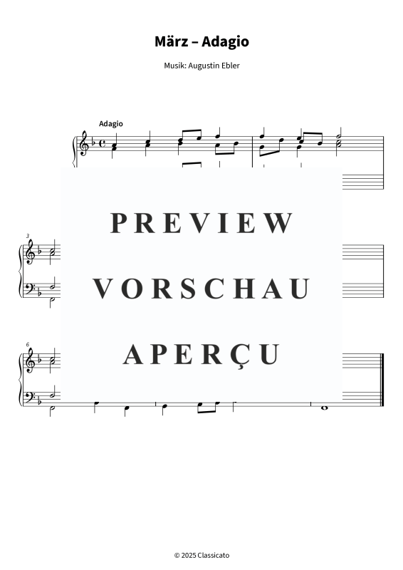 Produktgalerie: Seite 1 von 4 März - Adagio, , Klavier Solo
