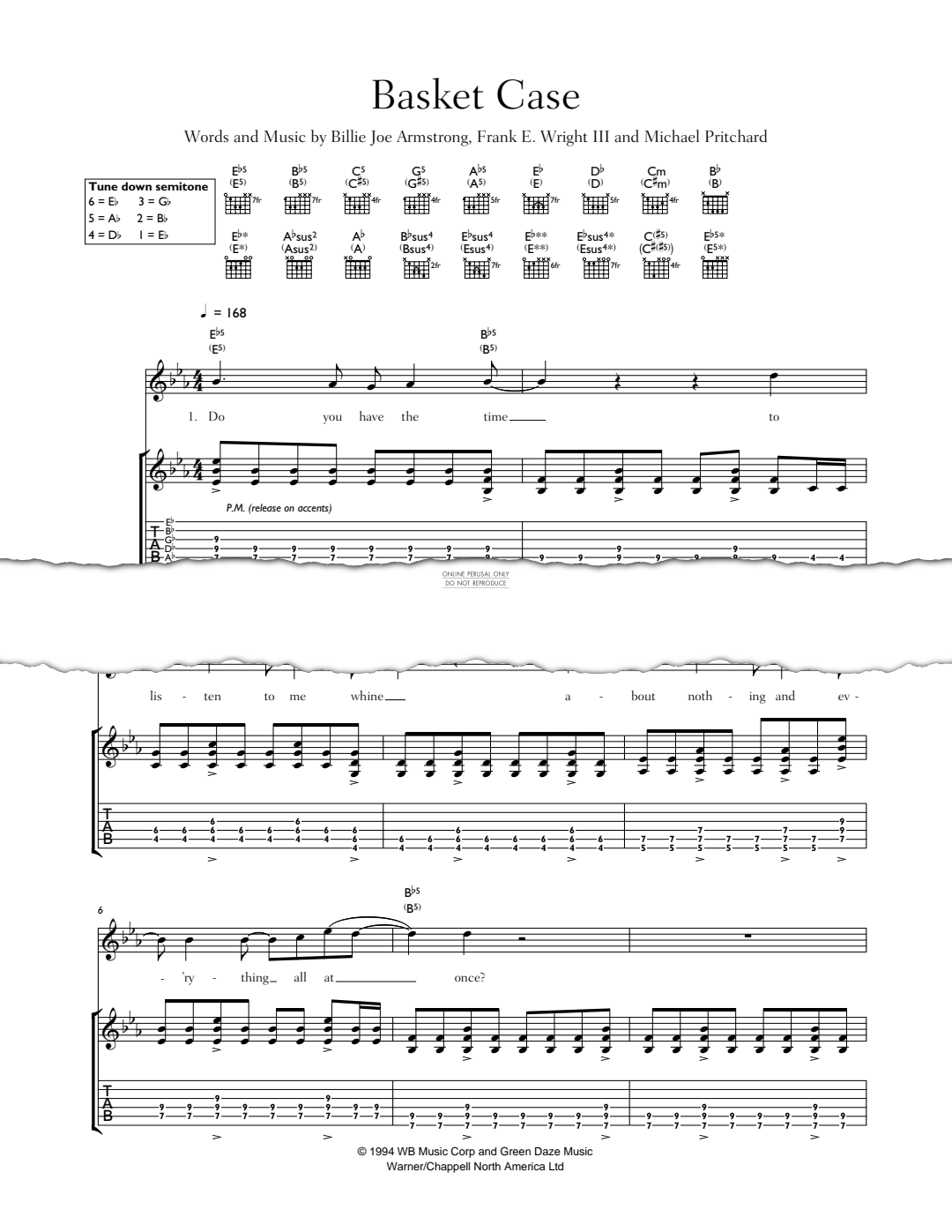 Product gallery: Page 1 of 1 Basket Case, Green Day