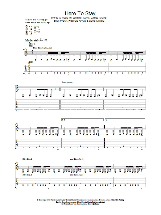 Produktgalerie: Seite 1 von 1 Here To Stay, Korn, Gitarre
