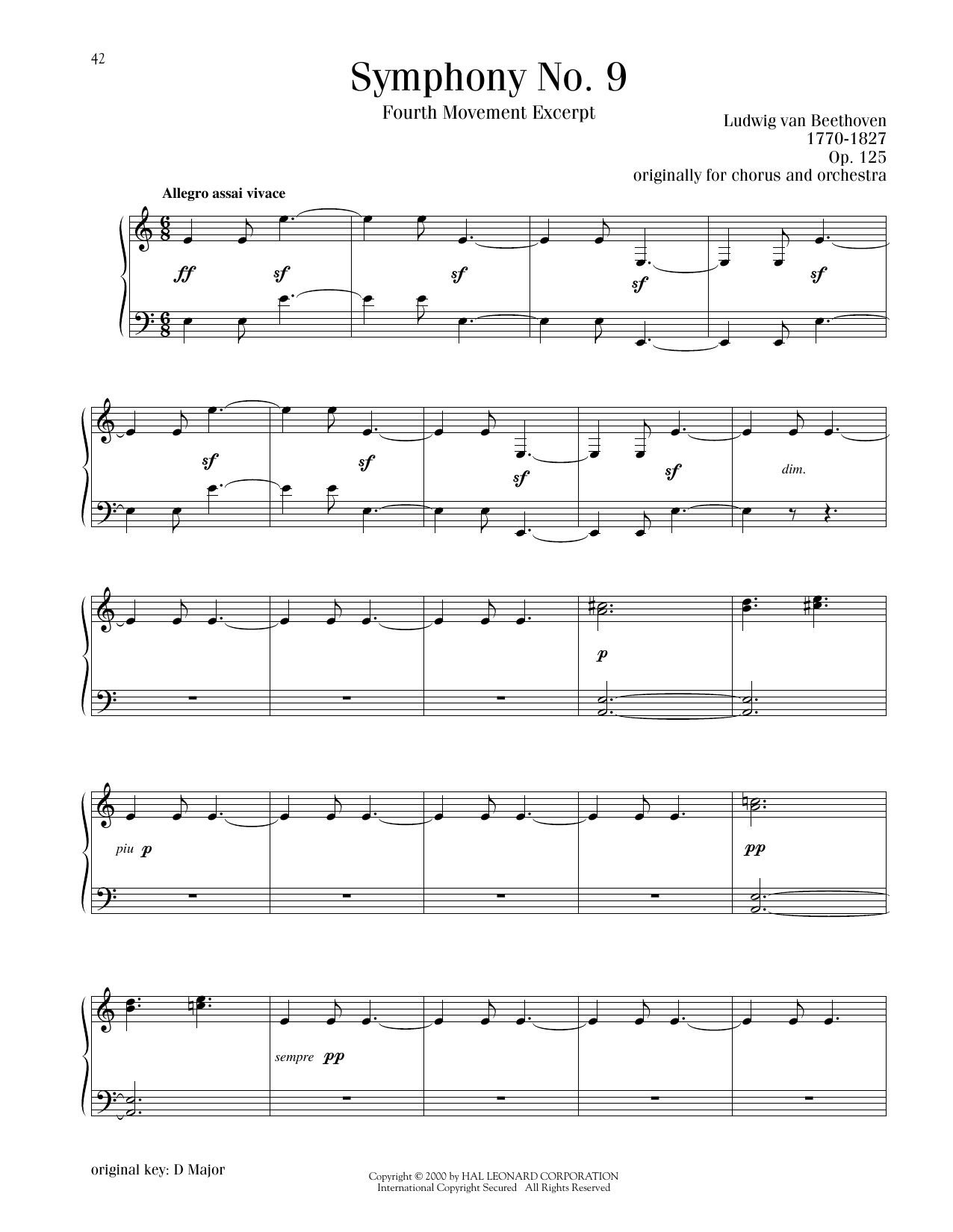 Product picture to: Symphony No. 9, Fourth Movement