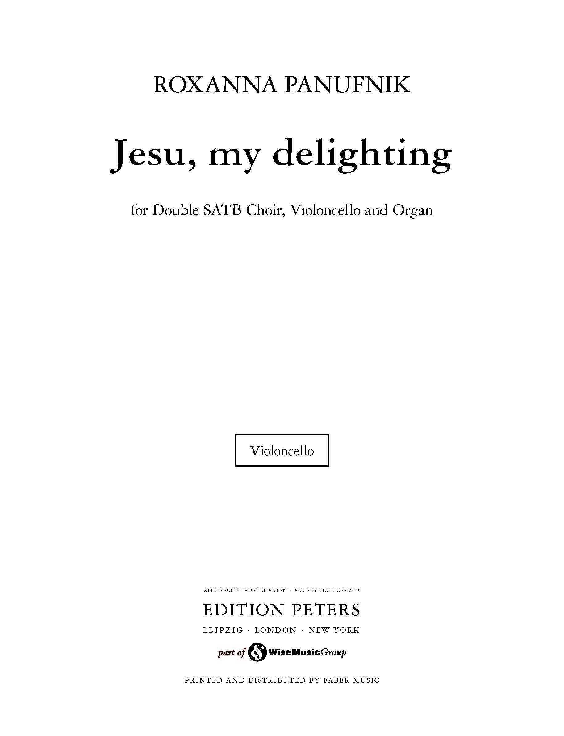 Produktbild zu: Jesu, My Delighting