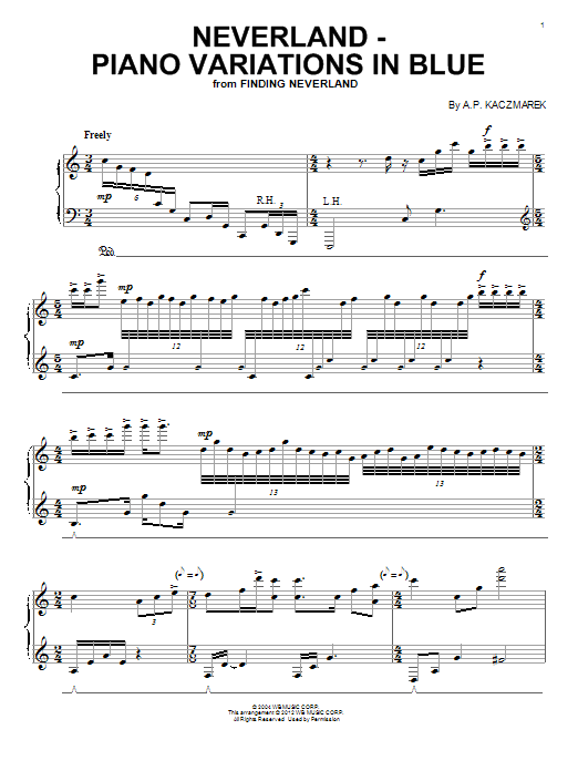 Product gallery: Page 1 of 1 Neverland - Piano Variations In Blue, A.P. Kaczmarek