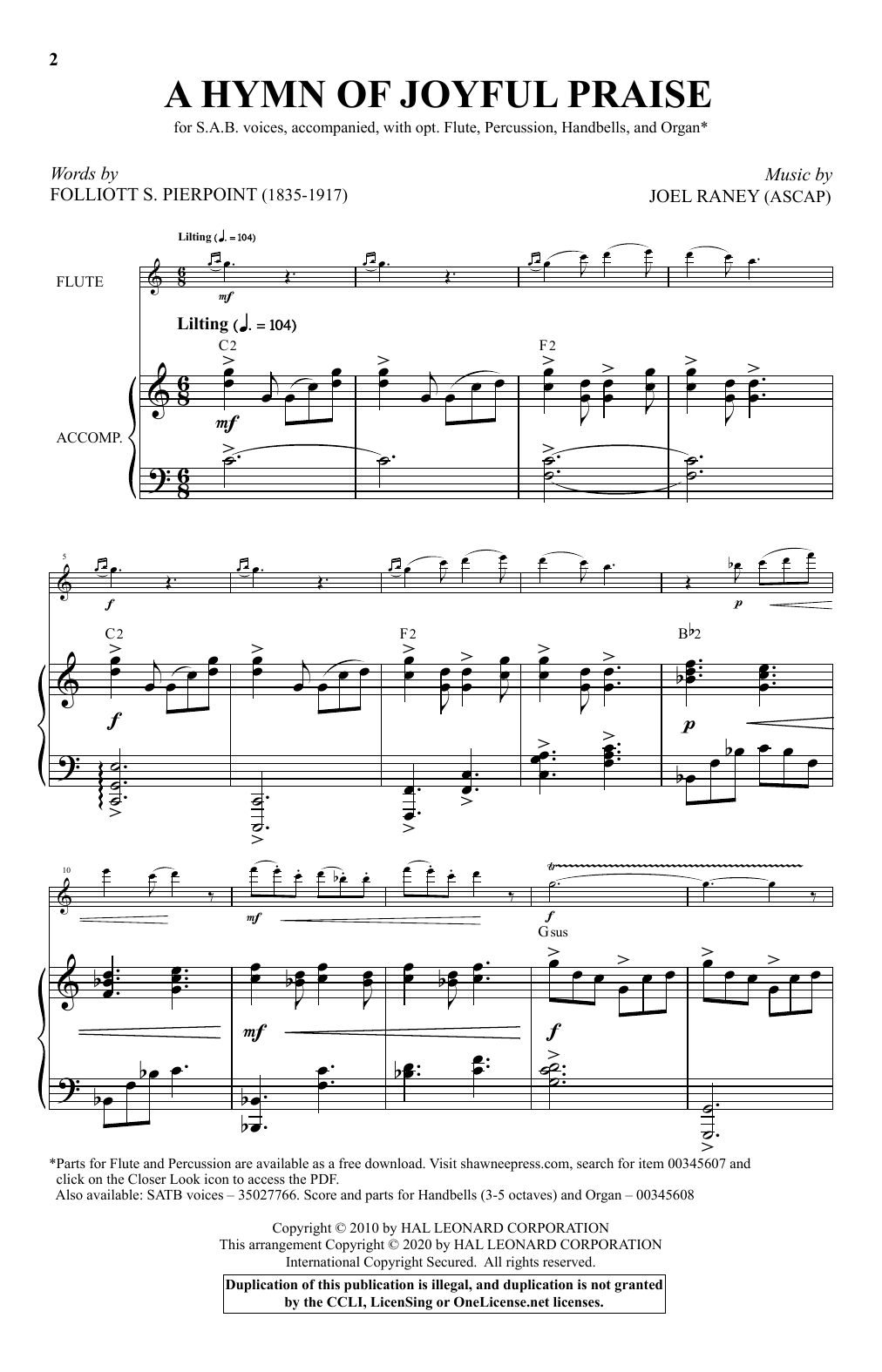 Product picture to: A Hymn Of Joyful Praise