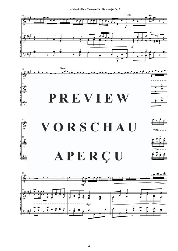 Product gallery: Page 5 of 11 Flute Concerto No.10 in A-Dur Op.5, , Flute and Piano/Harpsichord