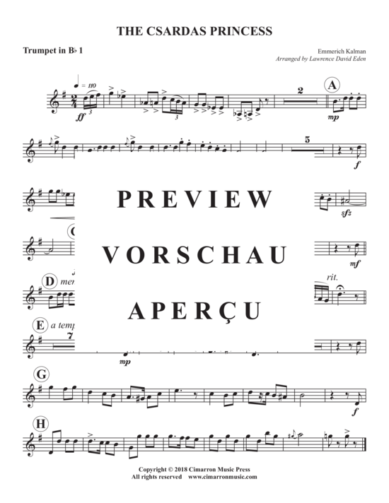 Produktgalerie: Seite 6 von 10 The Csardas Princess , , (Blechbläser Quintett)