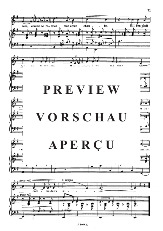 Product gallery: Page 3 of 3 Le ramier Op.87 No.2, , Medium Voice and Piano