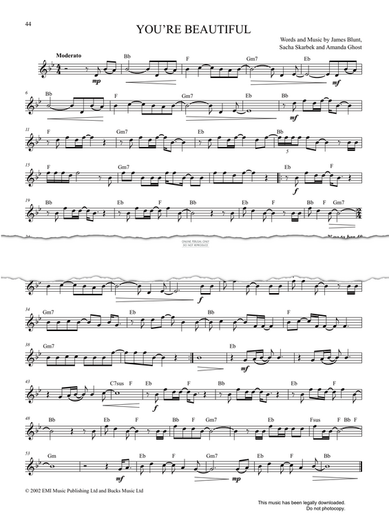 Product gallery: Page 1 of 1 You're Beautiful, James Blunt