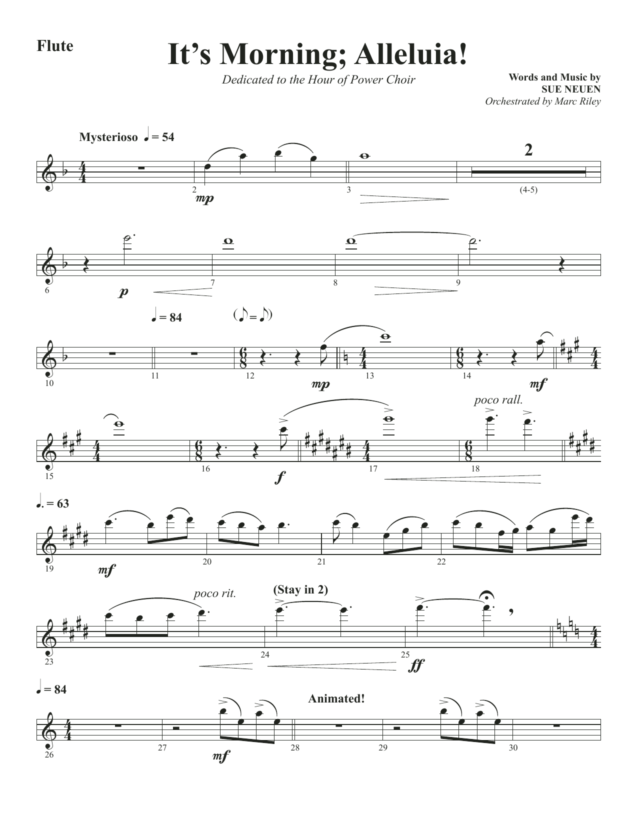 Produktbild zu: It's Morning; Alleluia! - Flute