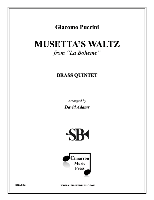 cover: Musetta's Waltz, , Brass Quintet