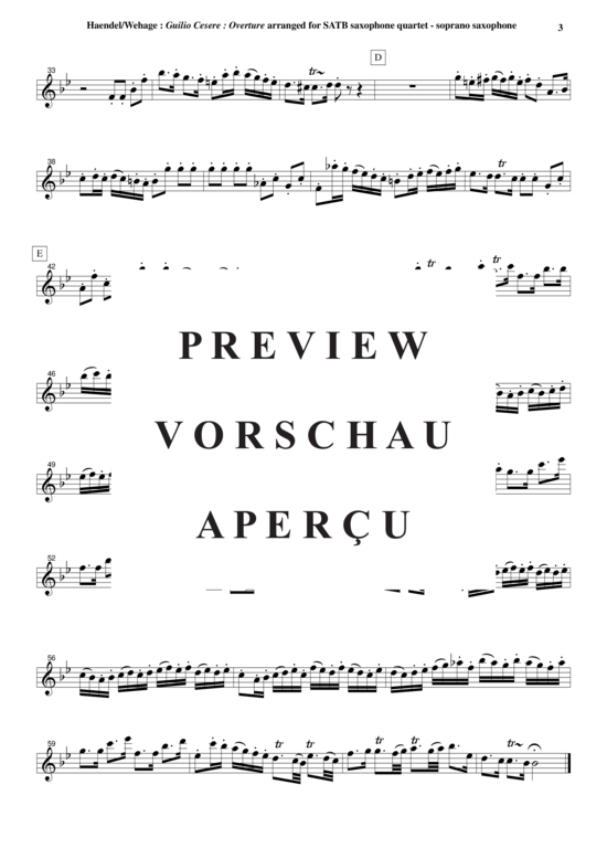 Product gallery: Page 12 of 21 Overture to Guilio Cesare , , (Saxophone Quartet SATB)