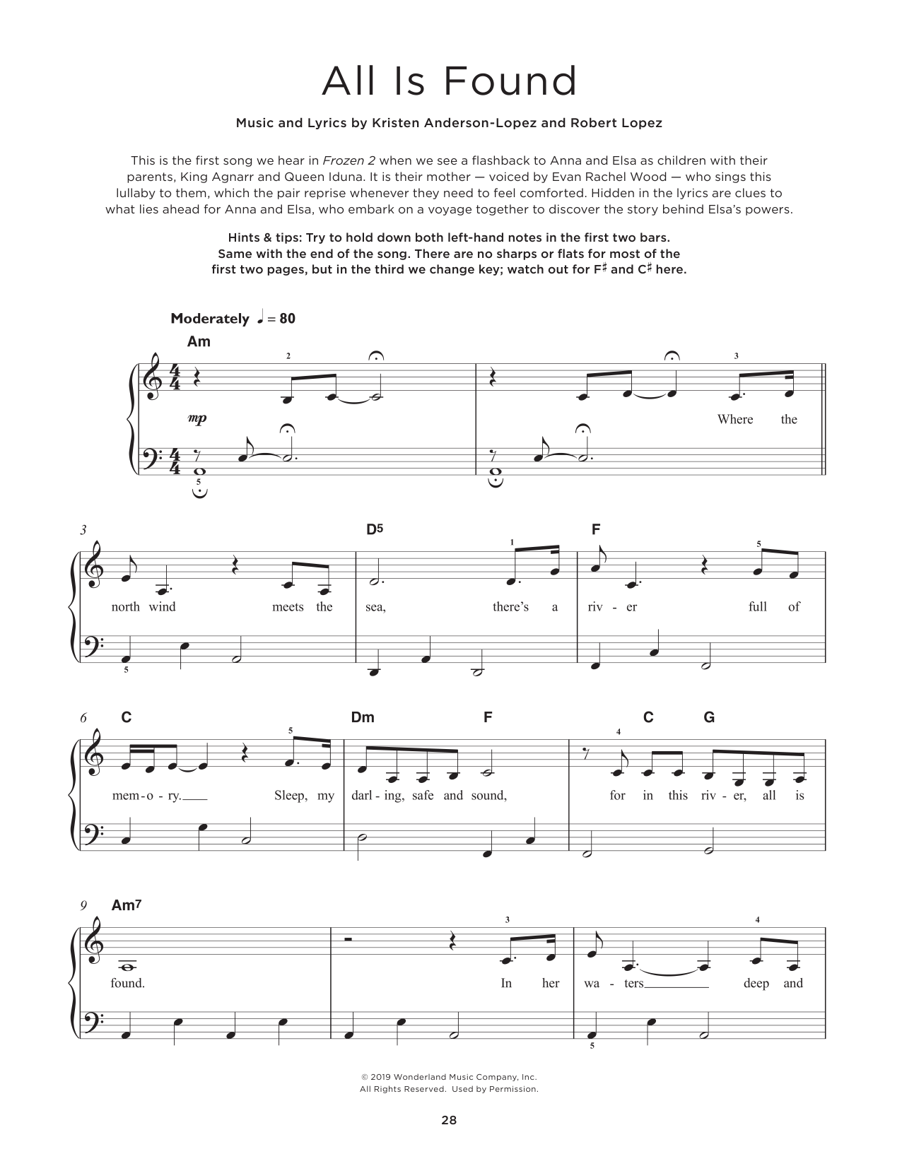 Produktbild zu: All Is Found (from Disney's Frozen 2)