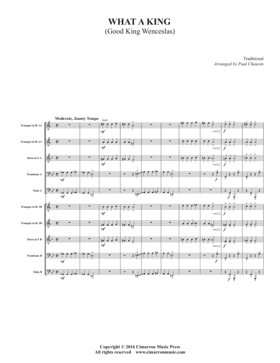 Produktbild zu: What a King Traditional (arr. Paul Chauvin)