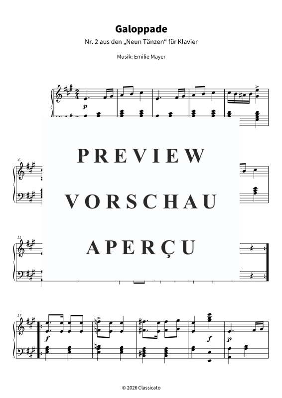Produktgalerie: Seite 5 von 7 Galoppade - Nr. 2 aus den Neun Tänzen für Klavier, , Klavier Solo