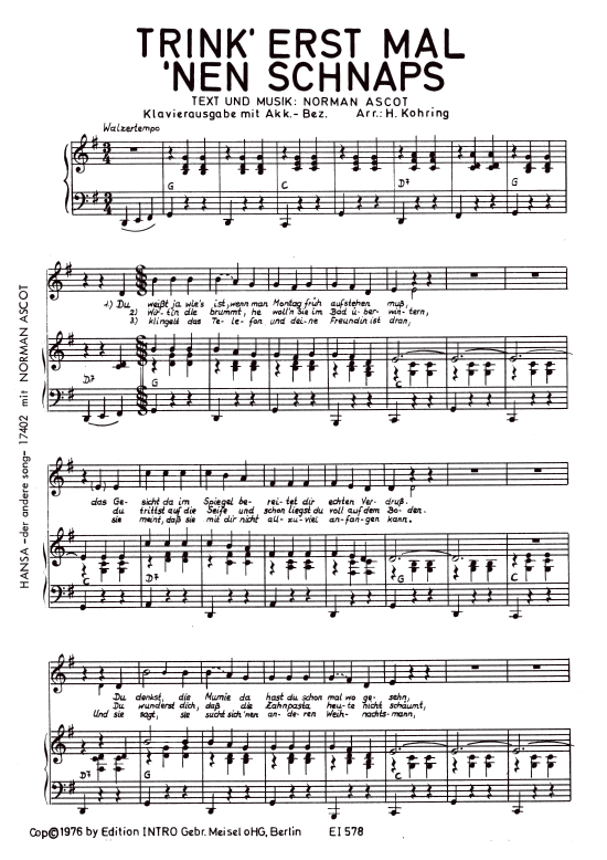 Produktbild zu: Trink erstmal nen SchnapsNorman Ascot