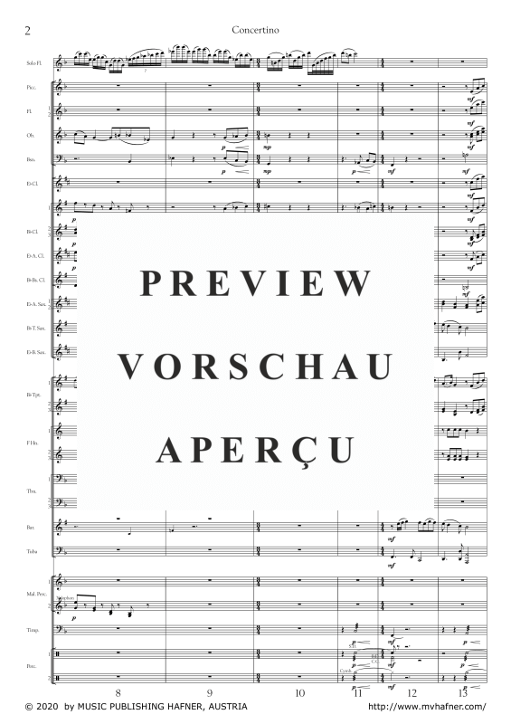 Product gallery: Page 7 of 11 Concertino, , (Flute solo and large wind orchestra)