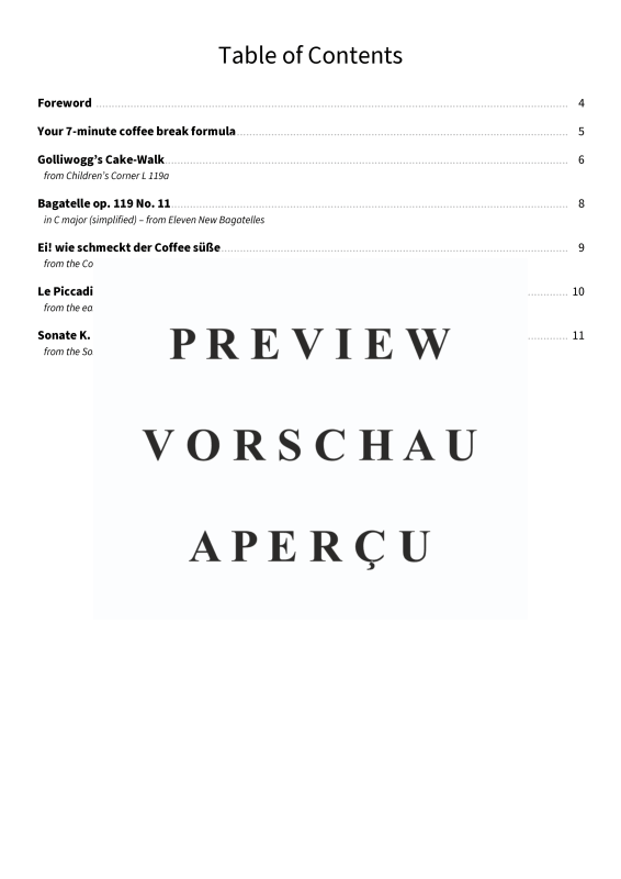 Produktgalerie: Seite 5 von 11 Piano Coffee Break - Simplified feel-good pieces for short breaks, , Klavier Solo