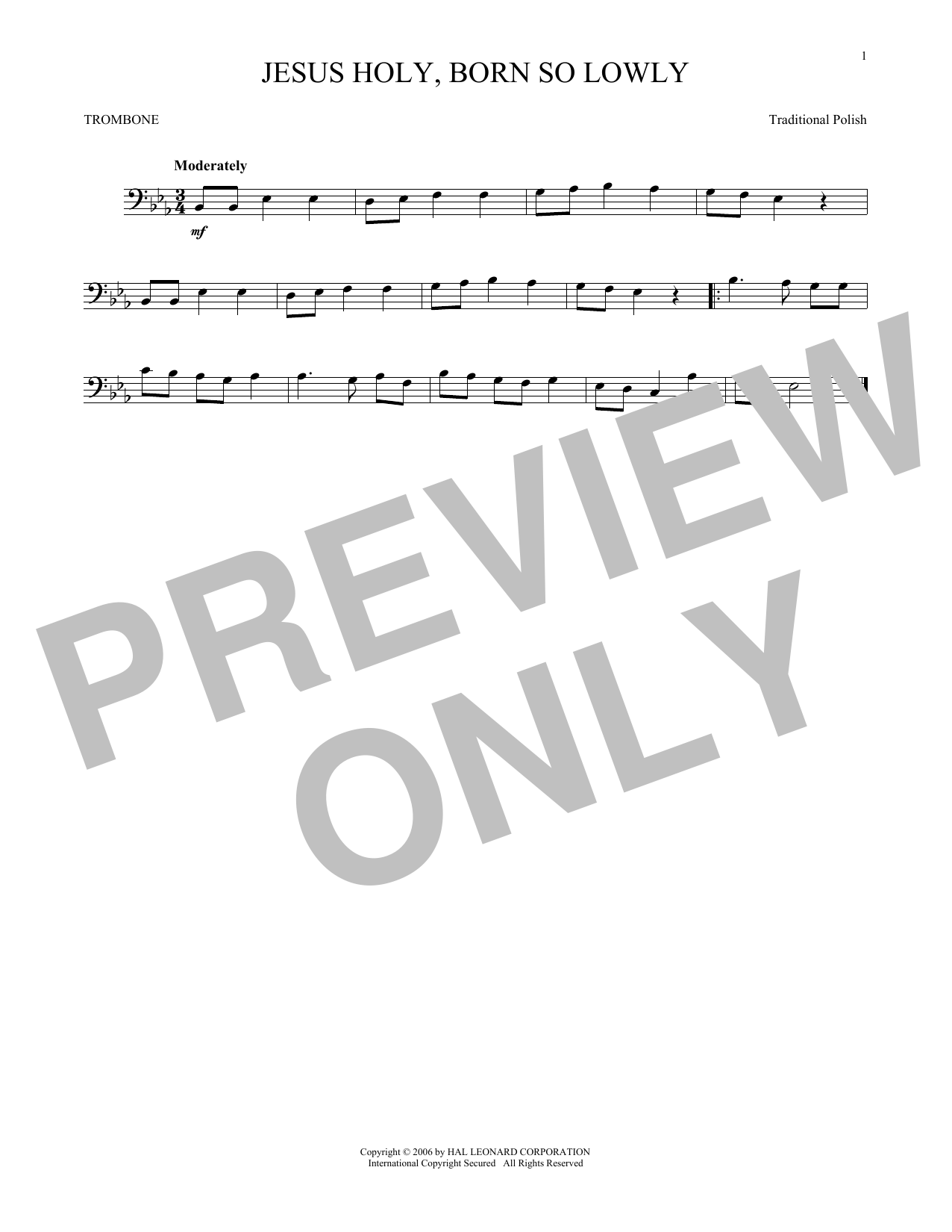 Product gallery: Page 1 of 1 Jesus Holy, Born So Lowly, Traditional Polish