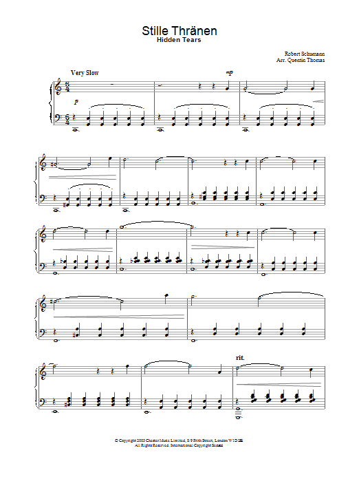 Product gallery: Page 1 of 1 Stille ThrÄnen, Robert Schumann