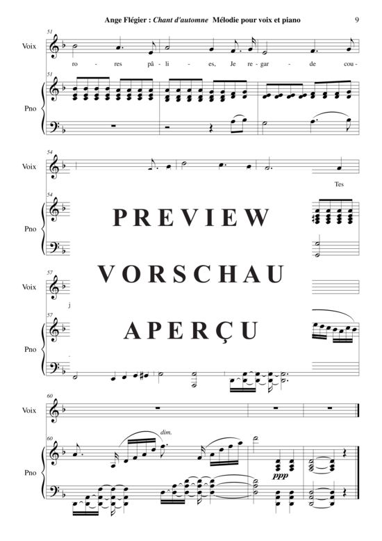 Product gallery: Page 10 of 10 Chant d'automne , , (piano + vocals high)