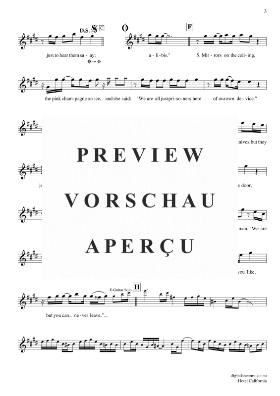 Product gallery: Page 4 of 5 Hotel California, Eagles, The, Tenor Saxophone