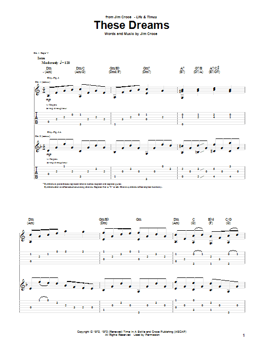Product gallery: Page 1 of 1 These Dreams, Jim Croce
