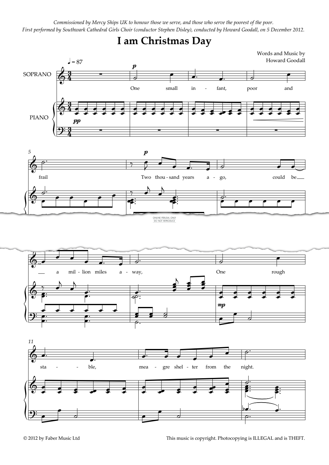 gallery: I am Christmas Day, Howard Goodall, Chor, Klavier