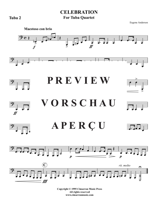 Product gallery: Page 8 of 8 Celebration , , (Tuba Quartet: 2x Baritone, 2xTuba)