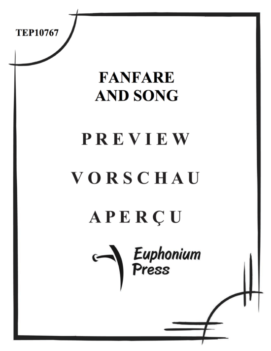 Produktgalerie: Seite 2 von 21 Fanfare and Song , , (Tuba Ensemble für SoloTuba Quartett EETT, Pauken + Tuba Quintett)