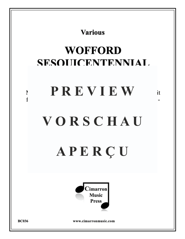 Produktgalerie: Seite 2 von 11 Wofford Sesquicentennial Suite, , Blechbläserquintett
