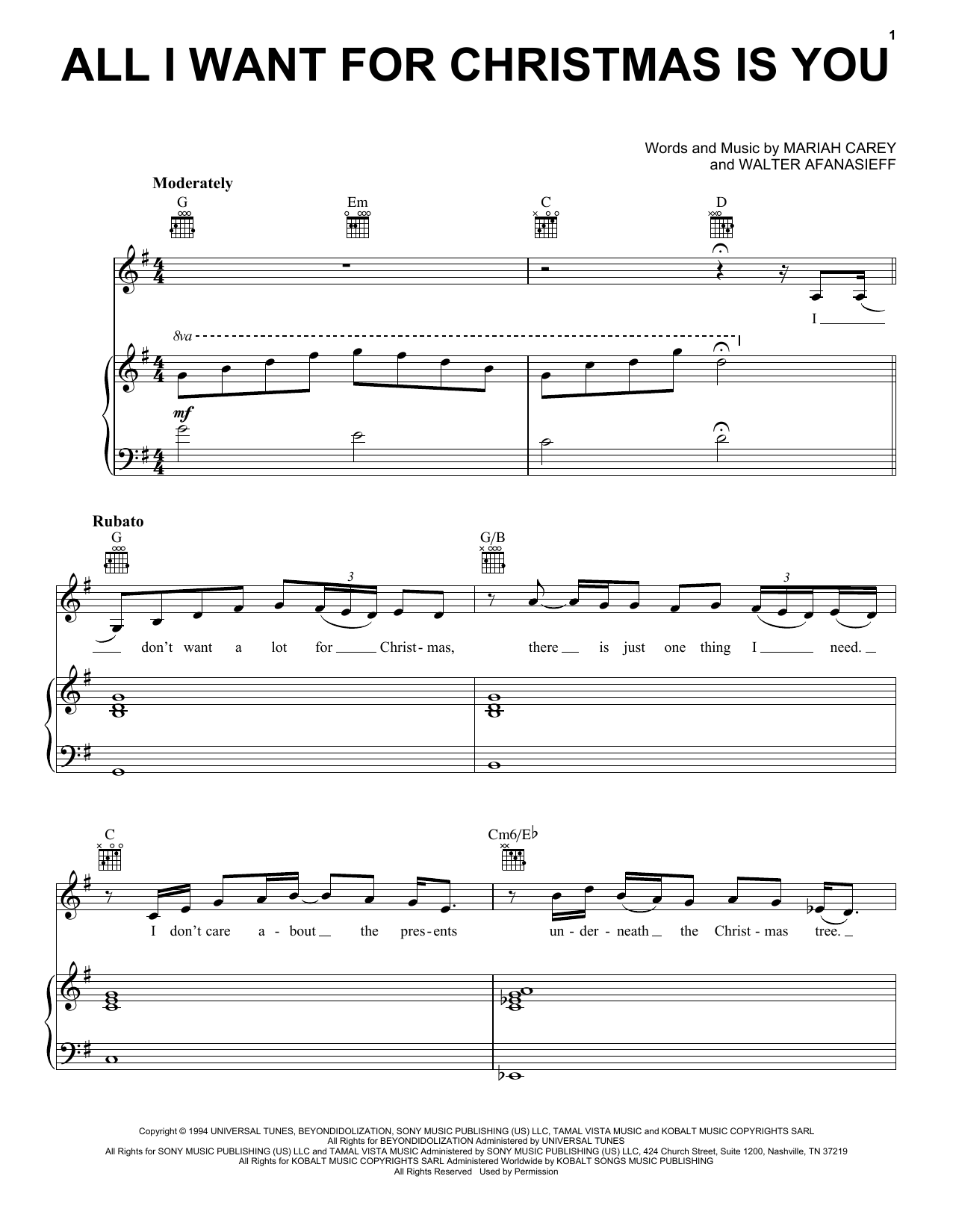 Product picture to:  All I Want For Christmas Is You - Mariah Carey