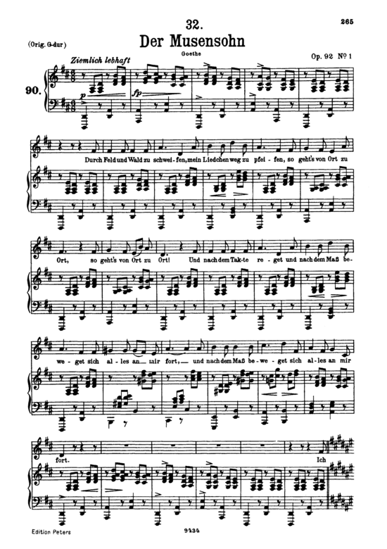 Product picture to: Der Musensohn D.764Franz Schubert