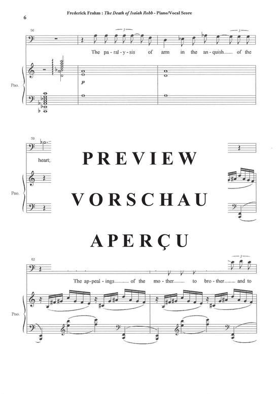Product gallery: Page 17 of 21 The Death of Isiah Robb , , (mezzo soprano, baritone + male choir TBB + piano)