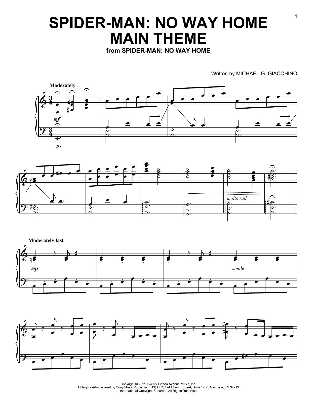 Product picture to: Spider-Man: No Way Home Main Theme (from Spider-Man: No Way Home)