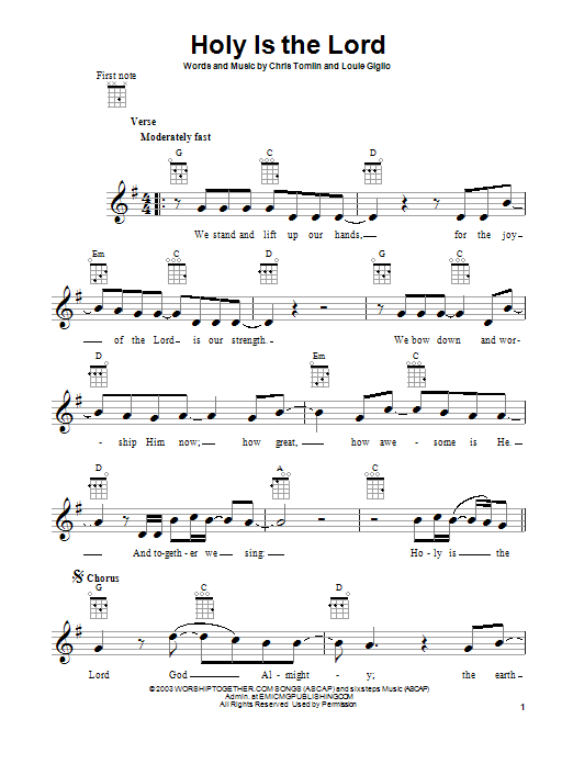Product gallery: Page 1 of 1 Holy Is The Lord, Chris Tomlin