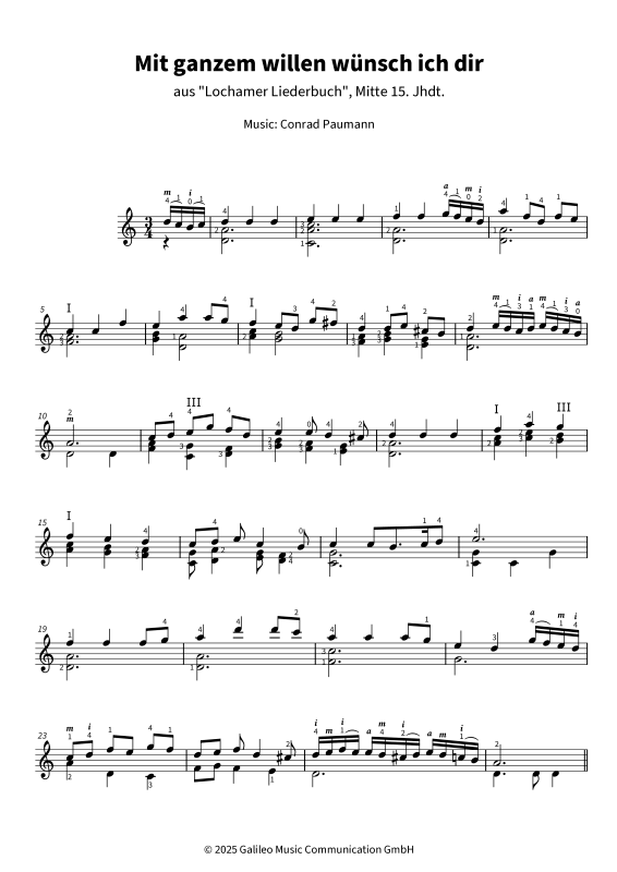 gallery: With All My Heart, I Wish You - From the "Lochamer Liederbuch" (Mid-15th Century), , Gitarre