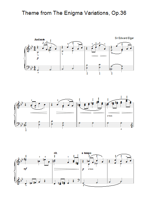 Produktbild zu: Theme from The Enigma Variations, Op.36