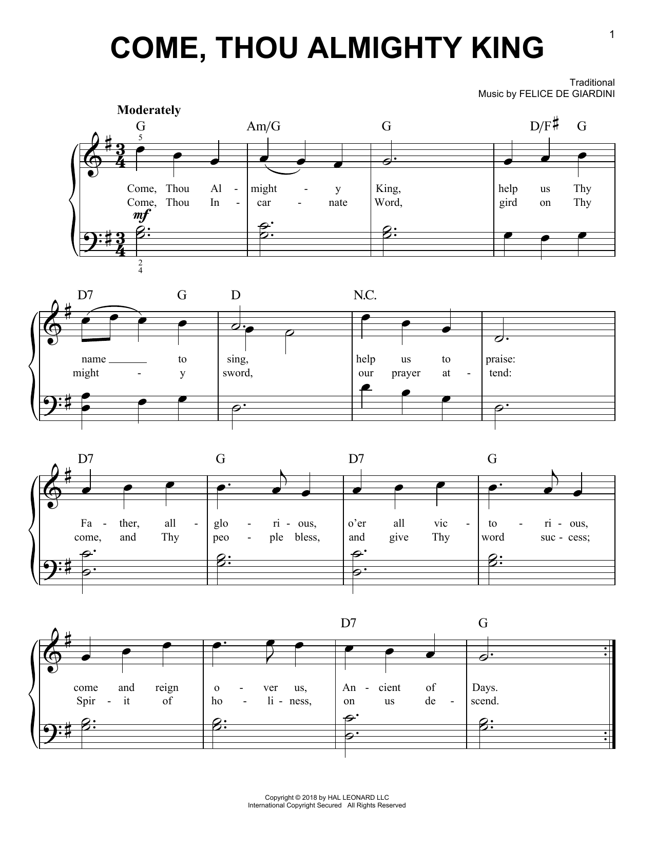 Produktbild zu: Come, Thou Almighty King