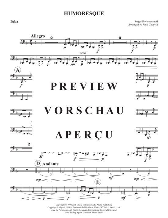 Produktgalerie: Seite 17 von 18 Humoresque , , (Blechbläserquintett)