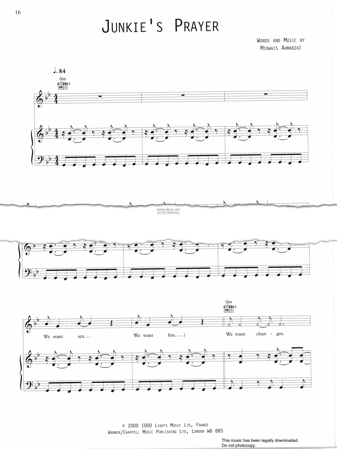 Produktgalerie: Seite 1 von 1 Junkie's Prayer, Mirwais Ahmadzai, Gesang, Gitarre, Klavier