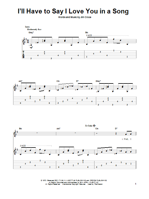 Produktbild zu: I'll Have To Say I Love You In A Song
