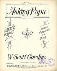 cover: Asking Papa, W Scott-Gordon, Gesang, Klavier
