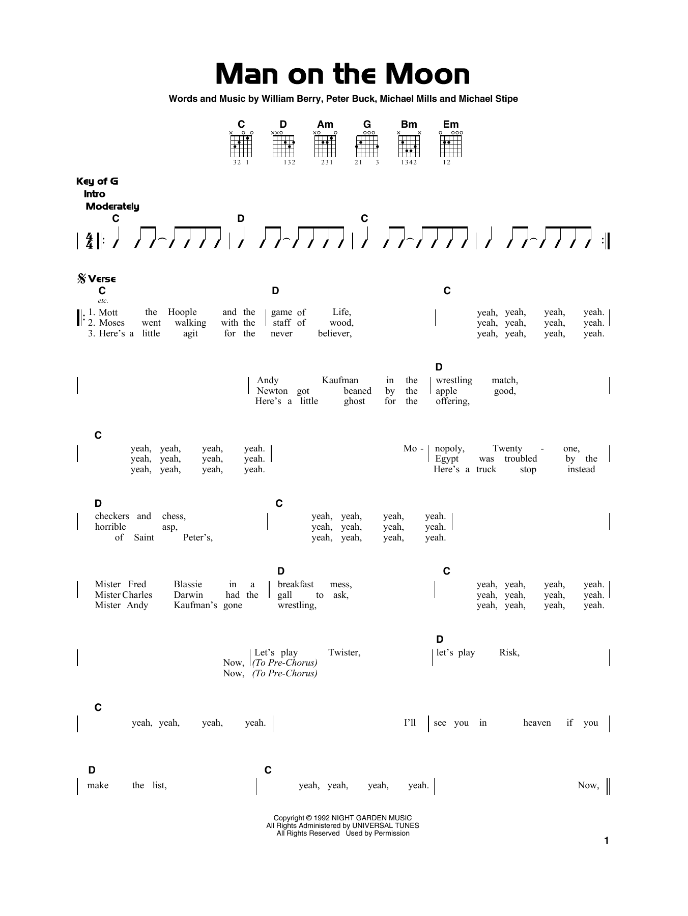 Produktgalerie: Seite 1 von 1 Man On The Moon, R.E.M., Gitarre
